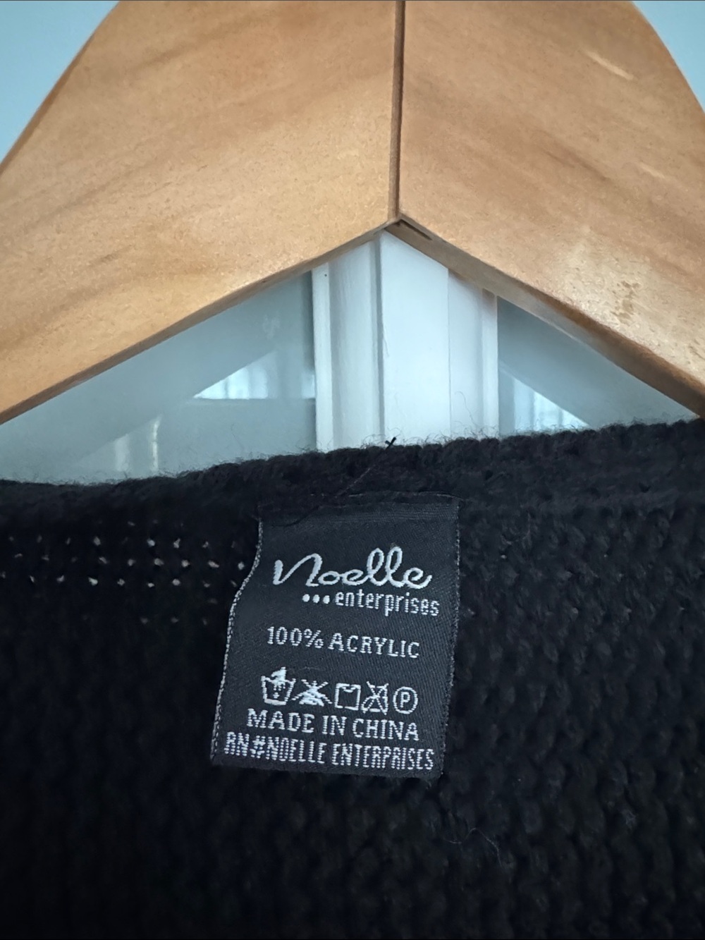 Noelle Black Knit Button-Front Wrap Cape - Picture 2 of 10